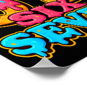 Baseball Ice Cream Drip Number 67 Six Seven Meme C Poster (Hoek)