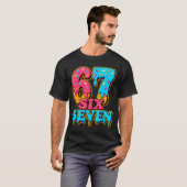 Baseball Ice Cream Drip Number 67 Six Seven Meme C T-shirt (Voorkant volledig)