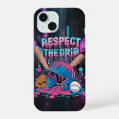 Baseball Ice Cream Drip With Sprinkles Home Plate iPhone 15 Case (Achterkant)