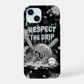 Baseball Ice Cream Drip With Sprinkles Home Plate iPhone 15 Case (Achterkant)