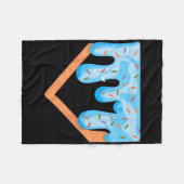 Baseball Ice Cream Dripping Baseball Home Bord Dr. Fleece Deken (Voorkant (Horizontaal))