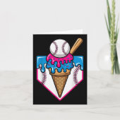 Baseball Ice Cream Dripping Baseball Home Bord Dr. Kaart (Voorkant)