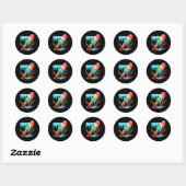 Baseball Ice Cream Dripping Funny Baseball Mannen Ronde Sticker (Vel)