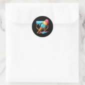 Baseball Ice Cream Dripping Funny Baseball Mannen Ronde Sticker (Tas)