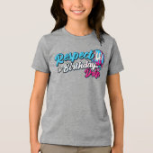 Baseball Ice Cream Respect the Birthday Drip Tri-Blend Shirt (Voorkant)