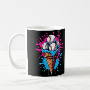 Baseball Ice Cream Waterverf Sportliefhebber Koffiemok