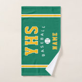 Baseball Icoon, Aangepaste Naam & School, Team Cad Handdoek (Handdoek)