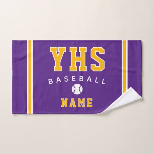 Baseball Icoon, Aangepaste Naam & School, Team Cad Handdoek (Handdoek)