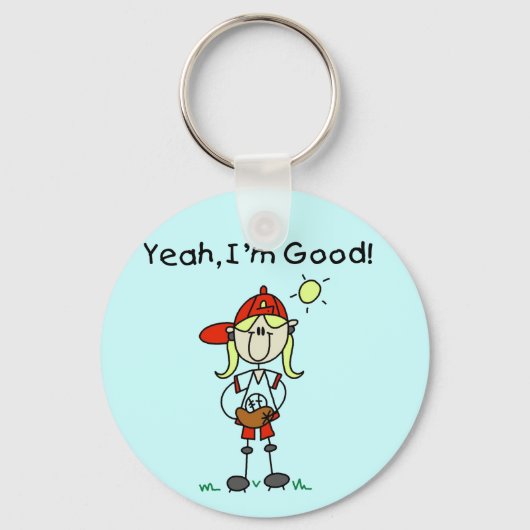 Baseball Ik ben Good Tshirts and Gifts Sleutelhanger (Voorkant)