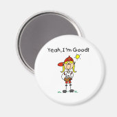Baseball Ik Red Me Wel Magneet (Voorkant / Achterkant)