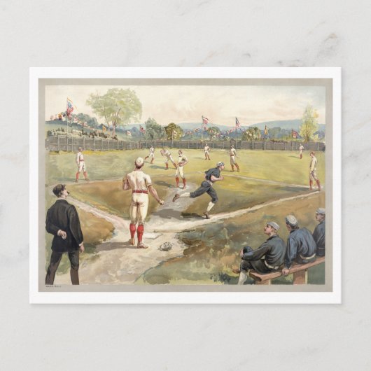  Baseball Illustration Briefkaart (Voorkant)