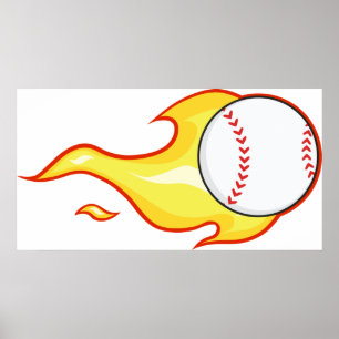 Baseball in brand poster