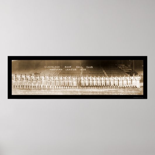 Baseball in Cleveland Photo 1936 Poster (Voorkant)