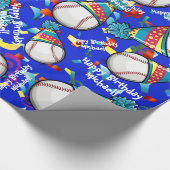 Baseball in een partijdig Pet | Gepersonaliseerd v Cadeaupapier (Hoek)