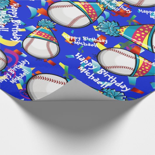Baseball in een partijdig Pet | Gepersonaliseerd v Cadeaupapier (Hoek)