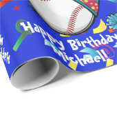 Baseball in een partijdig Pet | Gepersonaliseerd v Cadeaupapier (Rol Hoek)