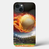 Baseball in Flames Case-Mate iPhone Case (Achterkant)