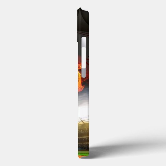 Baseball in Flames Case-Mate iPhone Case (Achterkant / Links)