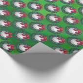 Baseball in het kerstfeest cadeaupapier (Hoek)