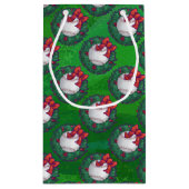 Baseball in het kerstfeest klein cadeauzakje (Achterkant)