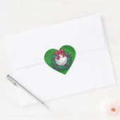 Baseball in kerstmis hart sticker (Envelop)
