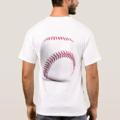 Baseball in Red White en Blue T-Shirt (Achterkant)