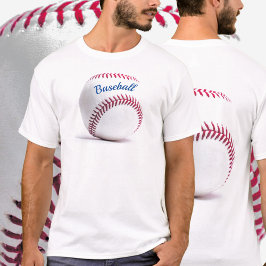 Baseball in Red White en Blue T-Shirt