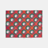 Baseball in Wreath op Red Fleece Deken (Voorkant (Horizontaal))