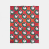 Baseball in Wreath op Red Fleece Deken (Voorkant)