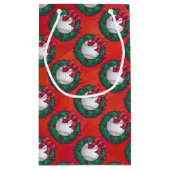 Baseball in Wreath op Red Klein Cadeauzakje (Achterkant)