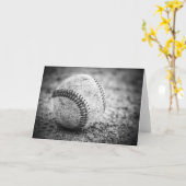 Baseball in zwart-wit kaart (Gele Bloem)