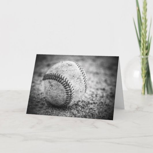 Baseball in zwart-wit kaart (Voorkant)