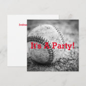 Baseball in zwart-wit kaart (Voorkant / Achterkant)