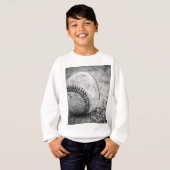 Baseball in zwart-wit t-shirt (Voorkant volledig)