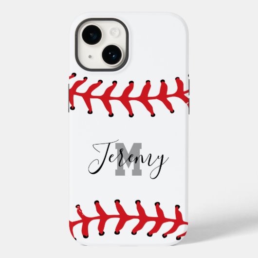 Baseball-Initiaal en naam Case-Mate iPhone Case (Achterkant)