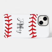 Baseball-Initiaal en naam Case-Mate iPhone Case (Achterkant (horizontaal))