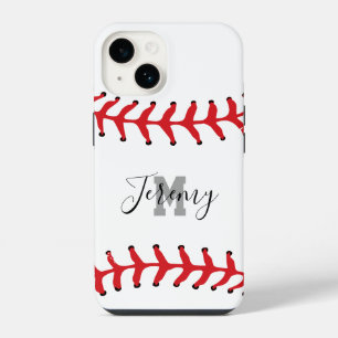 Baseball-Initiaal en naam iPhone 14 Hoesje