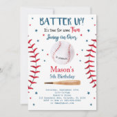 Baseball Invitation, Baseball Invites, Baseball Kaart (Voorkant)