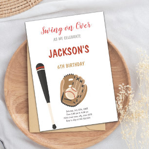 Baseball Invitations Sport Birthday Kaart