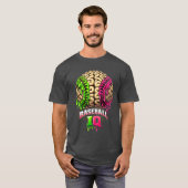 Baseball IQ Brain Drip Art T-shirt (Voorkant volledig)