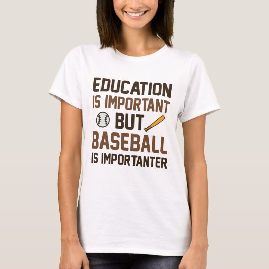 Baseball is belangrijk t-shirt (Voorkant)