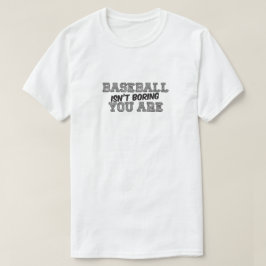 Baseball is geen Mannen met T-Shirt