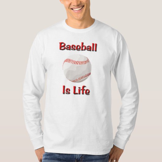 Baseball is het leven t-shirt (Voorkant)