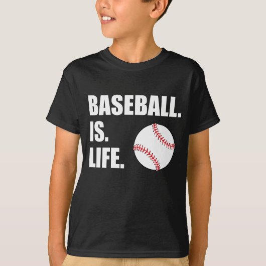 Baseball is het leven t-shirt (Voorkant)