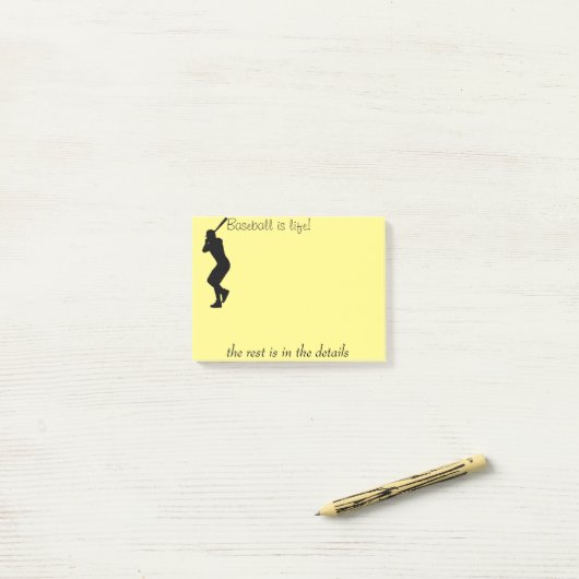 Baseball is leven post-it® notes (Op bureau)