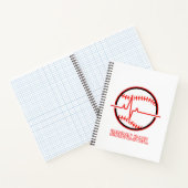 Baseball is Life Heartbeat Pulse Graphic Notitieboek (Binnen)