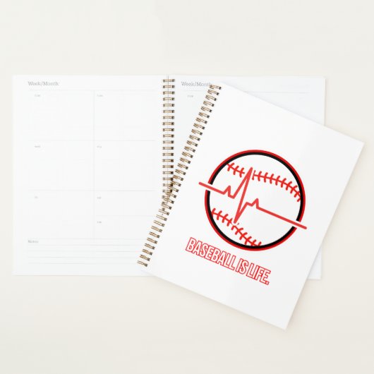 Baseball is Life Heartbeat Pulse Graphic Planner (Display)
