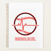 Baseball is Life Heartbeat Pulse Graphic Planner (Voorkant)