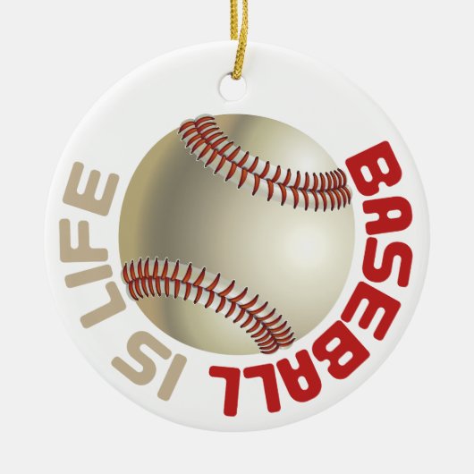 Baseball is Life Keramisch Ornament (Voorkant)