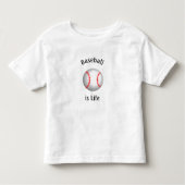 Baseball is Life Kinder Shirts (Voorkant)